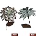 CEDAR HOME Galvanized Floral Garden Stake Outdoor Glow in Dark Plant Pick Water Proof Metal Stick Art Ornament Decor for Lawn Yard Patio, 4
