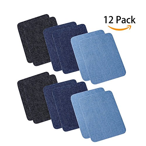 Diy iron on sew on denim patches for clothing jeans jac…