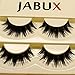 JABUX 5 Pairs Black Long Thick Handmade Messy False Eyelashes Voluminous Reusable Fake Eye Lash Extension For Makeup(Free Eyelash Applicator Tool Fish Tail Clip) (Z05)
