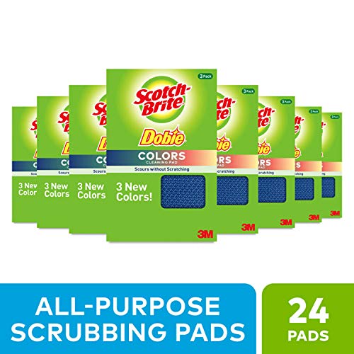 ScotchBrite Dobie Colors Cleaning Pads, Ideal for Dishwashing, Kitchen