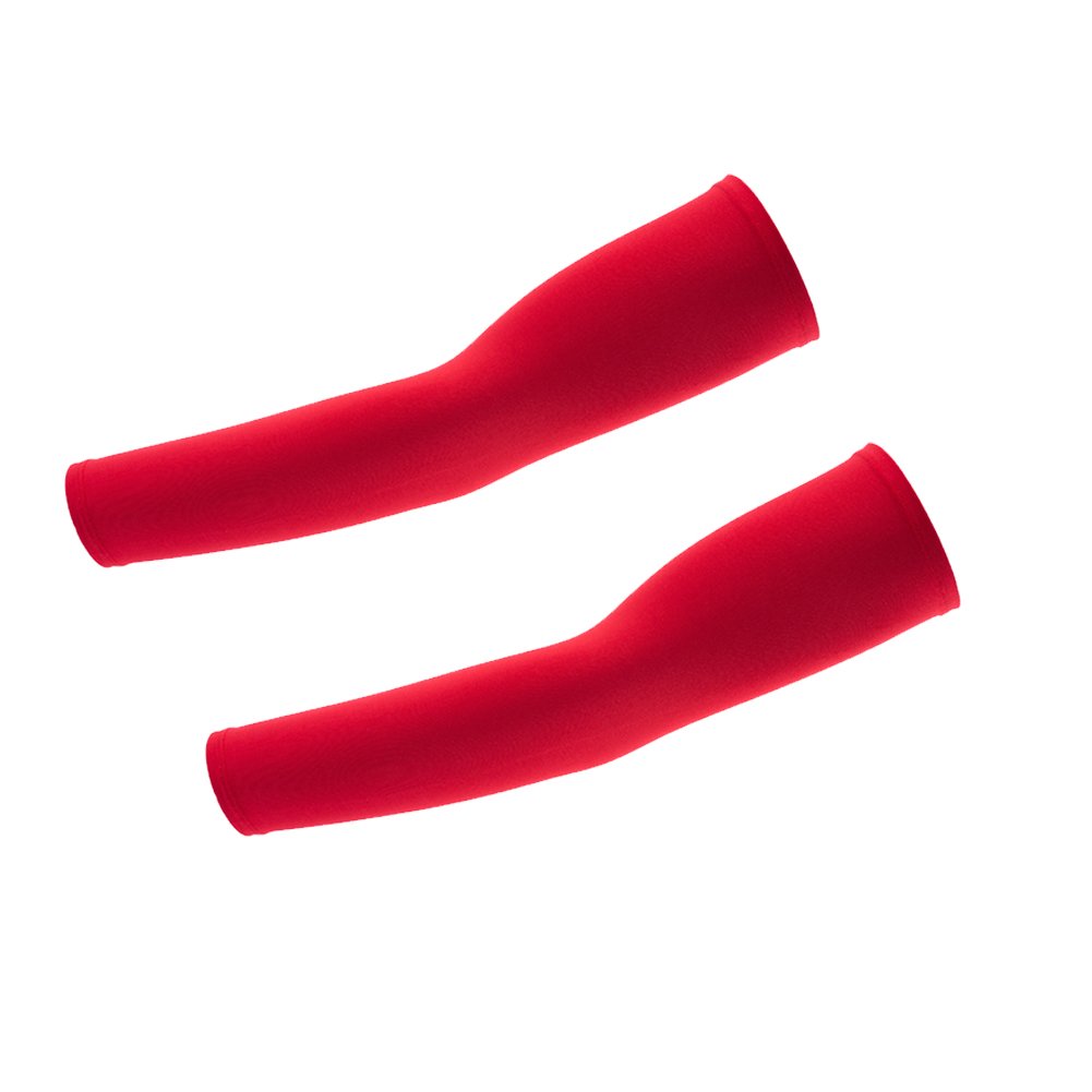 Hi-crazystore Arm Sleeves Sun UV Protection Sleeves (Red)
