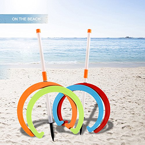 Acekid Kids Horseshoe Play Set Toss Games Sports Toys Classic Sports Playground Equipment