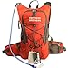 NORTHERN BROTHERS Lightweight Hydration Backpack Bladder Pack Daypack with 3 Liter/100 oz Reservoirs Water Bladder Bag (Orange Backpack + 3L Bladder)