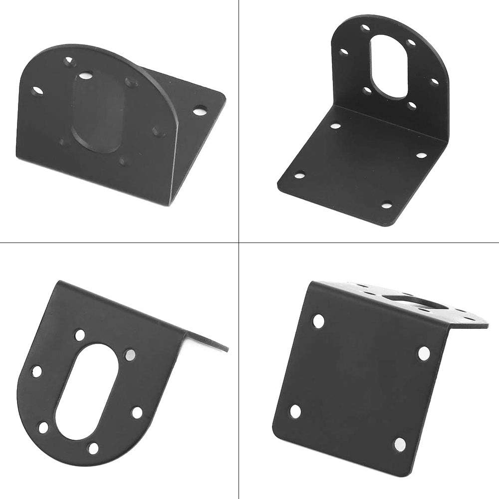 ManLee 4 Sets DC Gear Motors Mounting Bracket Fixed Mounting Holder with Matching Screws 37mm Iron Anti-Rust Gearbox for Electronic Locks Smart Cars Robots Cameras - - 