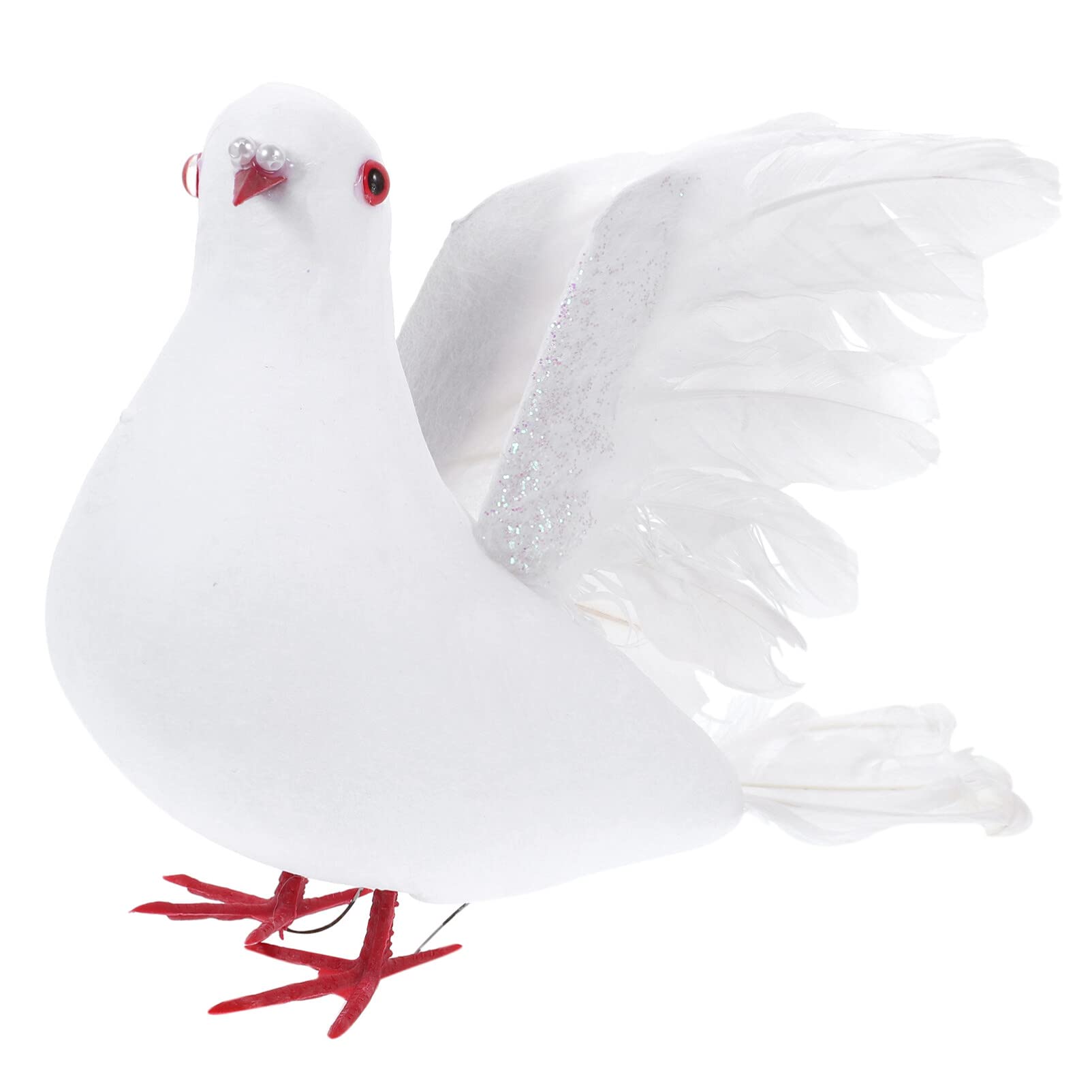 Artificial Feathered Pigeon Birds Fake Doves Artificial Craft Foam Birds For Wedding Decorations