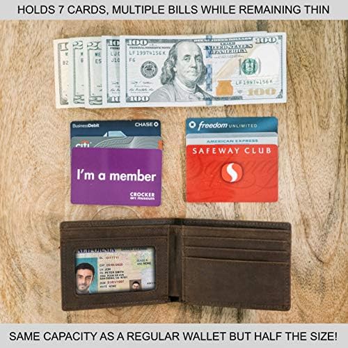 STAY FINE Wallet for Men Slim Minimalist Leather RFID Bifold Front Pocket Billfold