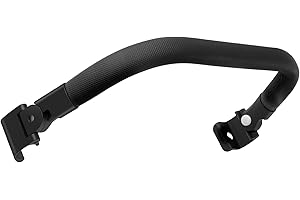 GOCKUAP Foldable Bumper Bar for Joolz AER+/AER Stroller-One-Hand Open Armrest – Easy Attachment & Removal-Comfortable Grip Handle-Ideal for Hanging Baby Toys Charcoal Black (Textured Leather Finish)