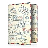 Fintie Passport Holder Travel Wallet - Premium Vegan Leather RFID Blocking Case Cover - Securely Holds Passport, Business Cards, Credit Cards, Boarding Passes, Frontier