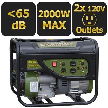 Sportsman Gasoline 2000W Portable Generator with Weatherproof Inverter Generator Cover and Magnetic Oil Dipstick Bundle