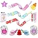 Pacifier Clip Girl Premium 3Pk Bundle - Bonus 12 Milestone Stickers, Silicone Soothie Teether & Teething eBook - 2 Sided Binky Holder - Fits Mam, Nuk, Tommee Tippee, Bibs & Toys-Best Baby Shower Gift
