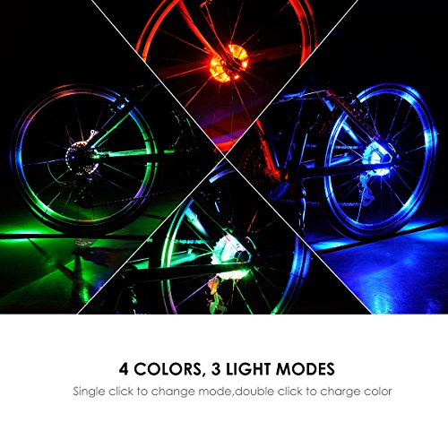 image for Wallfire Bicycle Wheel Lights USB Rechargeable Bike Wheel Hub Lights W