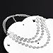 Botrong Women Multi-layer Metal Clothing Accessories Bib Chain Necklace Jewelry (Silver)