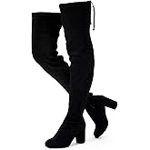 Vepose Women's Aria Thigh High Over The Knee Boots, Cute Suede Long Boots with High Heel and Inner Zipper