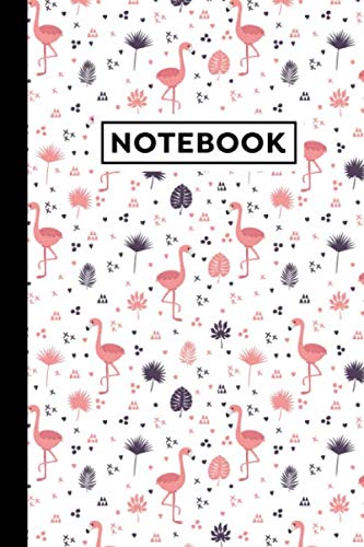 Notebook: Flamingoes Journal - Flamingoes Themed Gift For People Who Love Flamingos And Flamingo Lovers - Flamingoes Notebook - 6 x 9 in - 120 Blank Lined Pages With Flamingoes Themed Borders