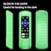 Fintie Protective Case for Roku Express HD/Express, Roku Premiere RC68 RC69 RC108 RC112 Remote – CaseBot Honey Comb Light Weight (Anti Slip) Shock Proof Silicone Remote Cover, Green Glow