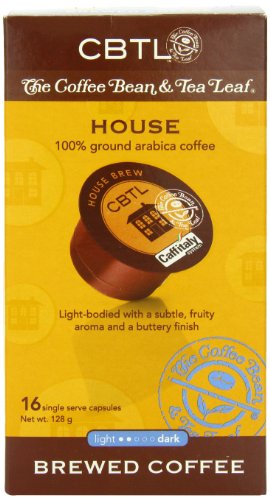 UPC 033878107625, CBTL House Brew Coffee Capsules By The Coffee Bean &amp; Tea Leaf, 16-Count Box