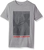 Under Armour Boys' Lenticular Best Kept T-Shirt, Steel Light Heather (035)/Red, Youth Small
