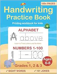 Handwriting Practice Book for Kids Ages 6-8: Printing workbook for