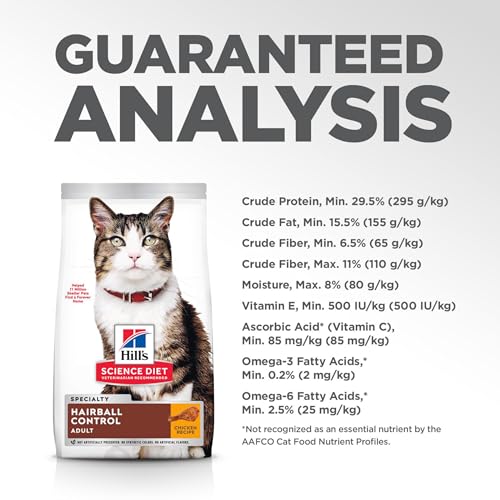 HILL’S SCIENCE DIET ADULT 1-6 HAIRBALL CONTROL DRY CAT FOOD, CHICKEN, 3.5 LB. BAG