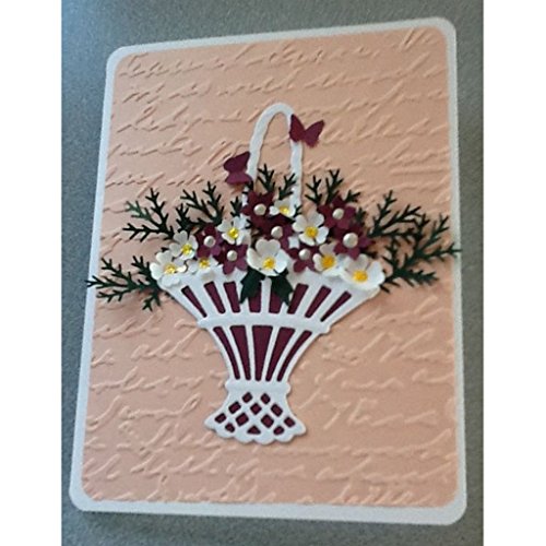 Yeahii Flower Basket Cutting Dies Stencil DIY Scrapbooking Embossing Album Paper Card