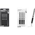 Uniball Signo 207+ Gel Pen 4 Pack, 0.7mm Medium Black Pens & Uniball Signo Gel 207™ Retractable Gel Pens, Medium Point, 0.7 mm, Clear Barrel, Black Ink, Pack Of 4