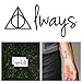 Tattify Deathly Hallows Temporary Tattoo - After All This time (Set of 2) - Other Styles Available - Fashionable Temporary Tattoos - Long Lasting and Waterproof