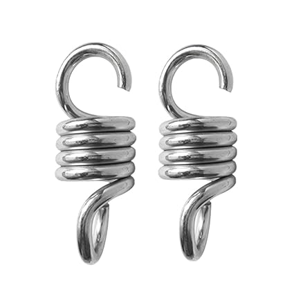 MagiDeal 2Pcs Extension Spring Suspension Hook Hanger for Garden Swing Chair Hammock