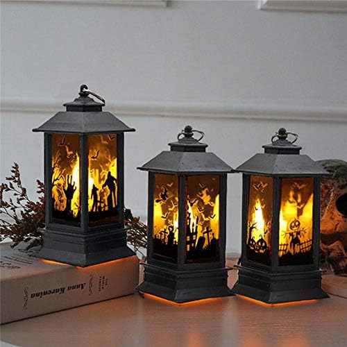 Halloween Decor, Creative Pumpkin Lights 3pcs Halloween Decorations Indoor Pumpkin Lamp Desktop Decoration (3×Battery Include)
