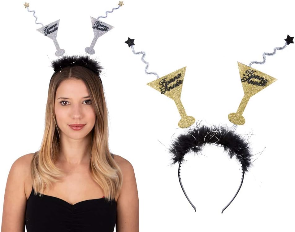 P 'tit clown 40380 Glass Happy New Year Headband – Multicolor