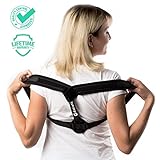 Eatisfit PROFESSIONAL Posture Corrector Back and Shoulder Support for Women and Men. Best Way to Improve Bad Posture, Prevent Slouching and Relieve Pain. INCLUDES Carry Bag