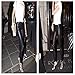 Womens Sexy Black Faux Leather Leggins Pants High Waisted Tights (L Fit Waist 30