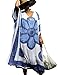 Bsubseach Women's Blue Big Floral Print Kaftan Maxi Dress Summer Swimsuit Beach Cover Up Dress Caftan Robe