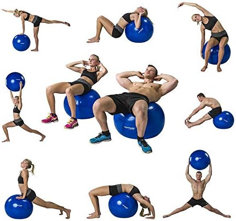 SturdyFoot Exercise Ball 85cm Gym Ball, Anti-Burst & Extra Thick, Swiss Ball with Pump, Birthing Ball for Yoga Pilates - Image 4