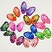 Hixixi 20pcs Pet Dog Cat Beautiful Colorfully Butterfly Hair Bows Puppy Hair Accessories with Rubber Bands