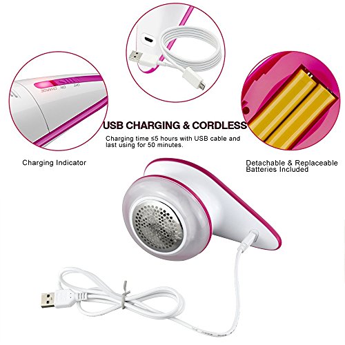 Lint Remover DIWUER USB Rechargeable Sweater Pill Remover Fabric Shaver For Clothes Fuzz Cashmere Wool Legging Couch Furniture