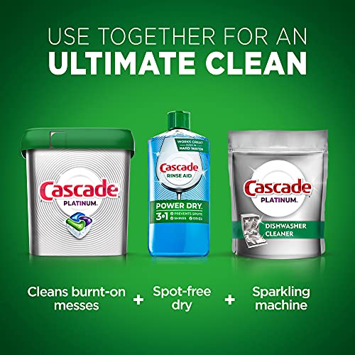 Cascade Platinum Dishwasher Rinse Aid, 8.45 fl oz (Packaging May Vary