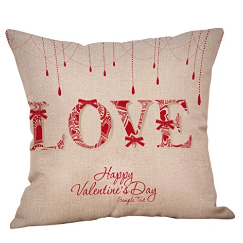image for Tuscom Printing Love Flax Pillow Case Gift for Valentine's Day,Sofa Be