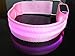 ShineVGift LED Sports Armband Flashing Safety Light for Running, Cycling or Walking At Night Set of 2 (Pink)