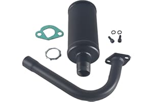 ILTPAFG Upgrade Exhaust with Muffler For Coleman Powersports CT200U BT200X,For Predator 212cc 196cc/6.5HP Go Kart and Gas Mini Bike Black