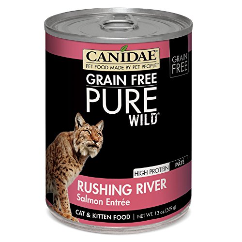 CANIDAE Grain Free PURE WILD: Rushing River Cat Wet Food with Salmon, 13 oz (12-pack)