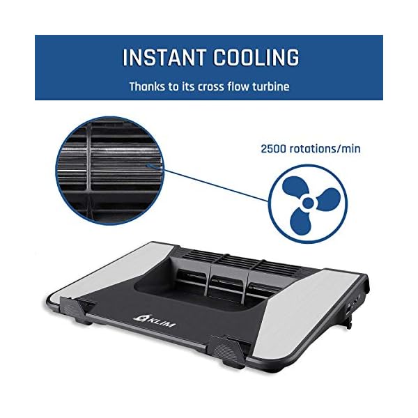 KLIM-Airflow-Cool-Air-goes-In-Hot-Air-Gets-Out-Get-the-Best-Cooler-for-Your-Laptop-Innovative-Cross-Flow-Turbines-for-High-Performance-5-year-warranty-10-17 KLIM Airflow + Laptop Cooling Pad - Cool Air goes In, Hot Air Gets Out + Innovative Cross Flow Turbines for High…