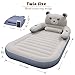 WeTong Twin Size Air Mattress, Inflatable Toddler Travel Bed Firm Airbed Portable Blow Up Matress for Kids with Detachable Backrest Electric Pump for Home Travel Camping Hiking Backpacking 79x47x8in