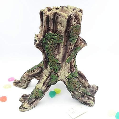 水槽 オブジェ クリエイティブ飾り樹脂人間の顔の木の切り株造園水槽アクアリウムの装飾 癒し水景 造景 Color Painted Size 24x16x24cm B086qckyzz 4 245円