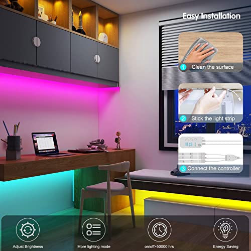 ZATAYE Led Lights for Bedroom 100 FT, Led Lights with App Control IR