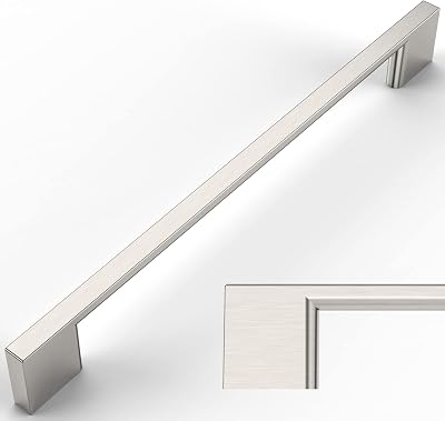 Amerdeco 10 Pack Brushed Satin Nickel Cabinet Pulls 7.5 Inch AM008