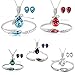 ISAACSONG.DESIGN Women’s Silver Plated Rhinestone Teardrop Necklace, Earring, Bracelet Bridal Jewelry Set for Wedding
