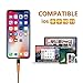 Aoshitai Charging Cable 4 Pack [ 3Ft 6Ft Nylon Braided for iPhone X/8/8Plus/7/7Plus/6/6Plus/6S/6Splus Ipad iPod and More - Orange