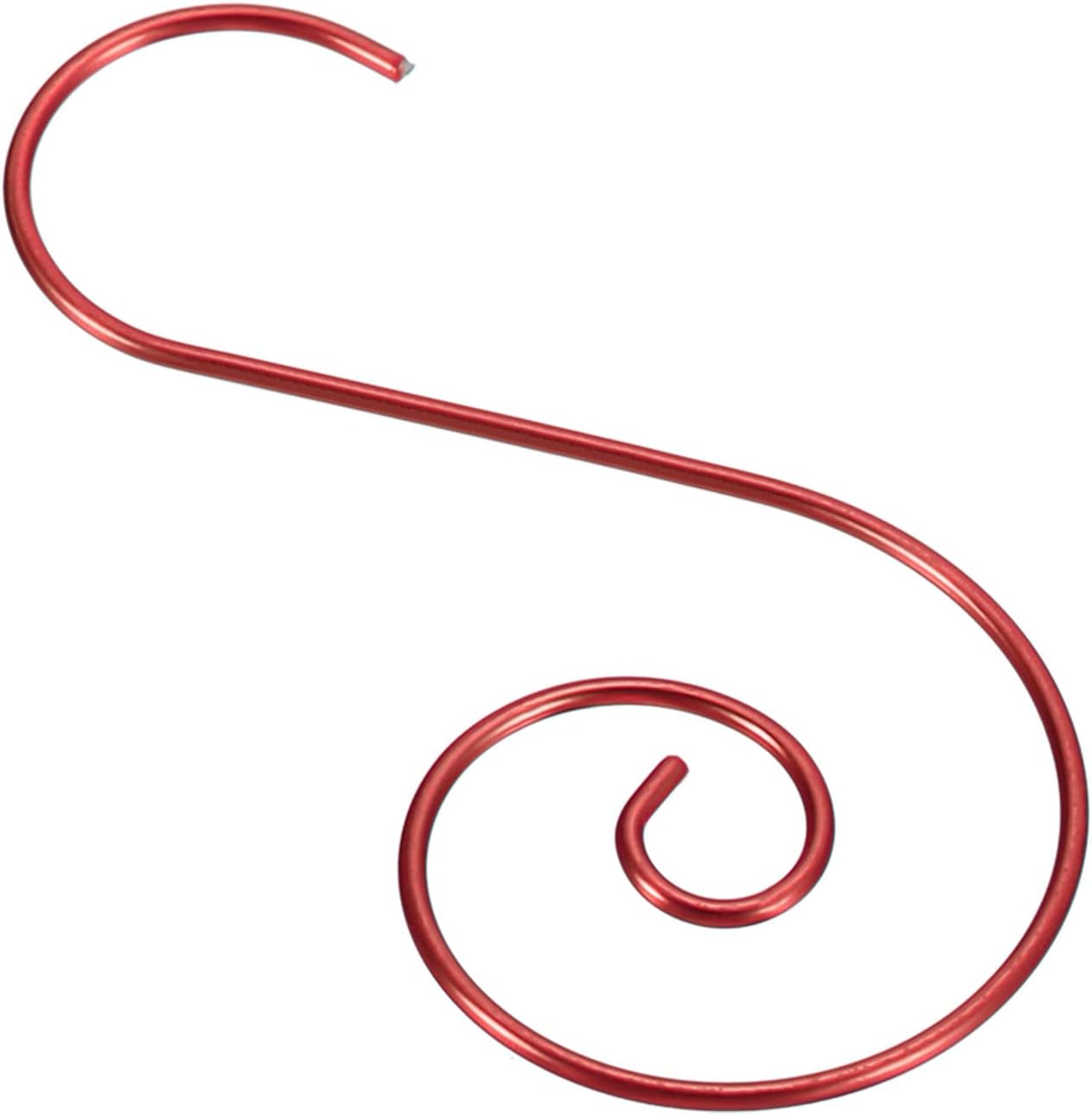 Ornament Hooks - PATIKIL Christmas Ornaments Hooks 20 Pack S Shape Hooks Wire Metal Hanging for Christmas Party Tree Decorations, Red