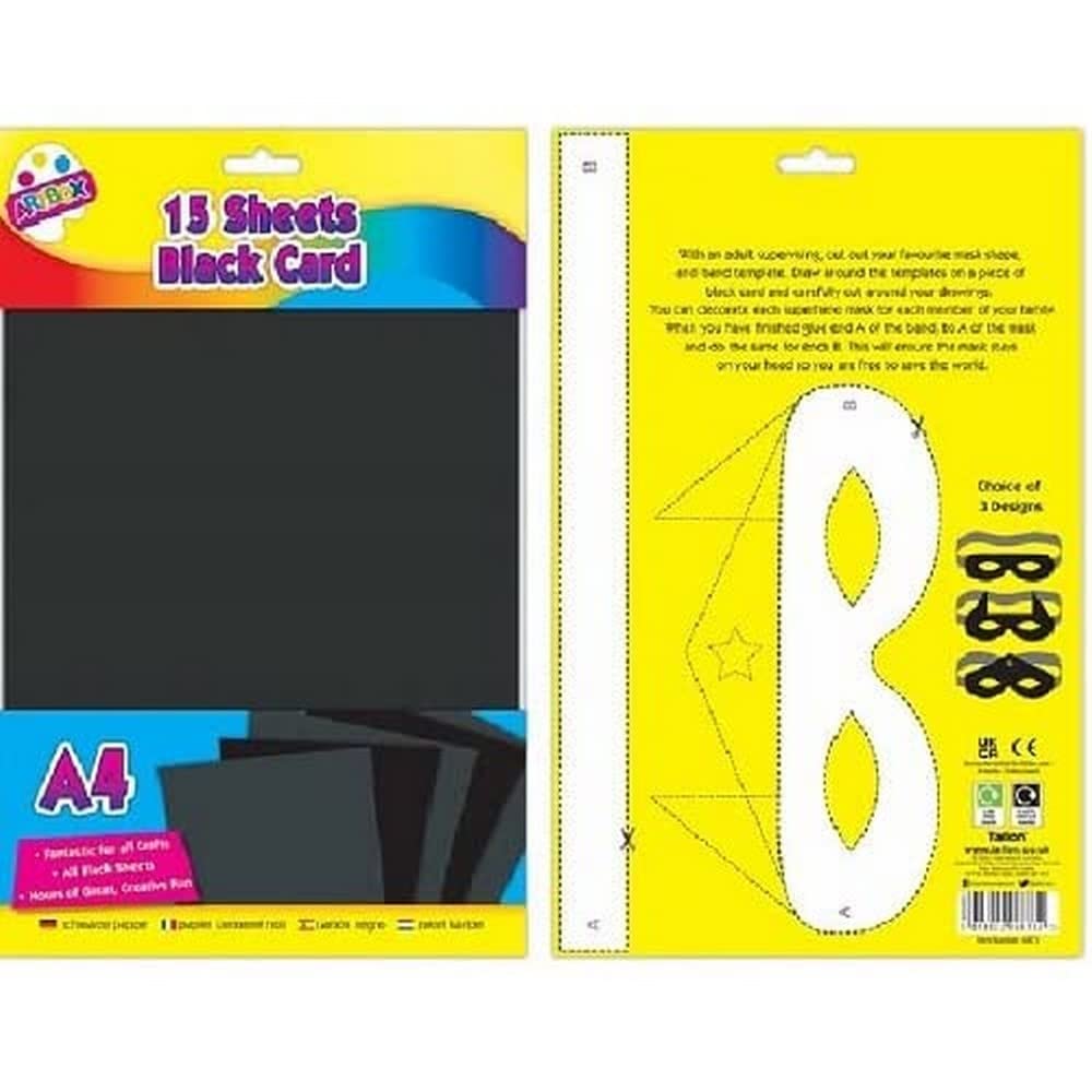 THE ART BOXARTBOX 15 Sheets A4 Black Activity Card, 6873