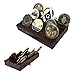 ASmileIndeep Small Military Challenge Coins Display Holder Solid Wood,Challenge Coin Stand Holds 10-12 Coins ,4 Row Coin Holder Rack for Desk, Challenge Coin Display Case ,Red Finish